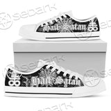 Unisex Low Top Canvas Shoes - Hail Satan 2