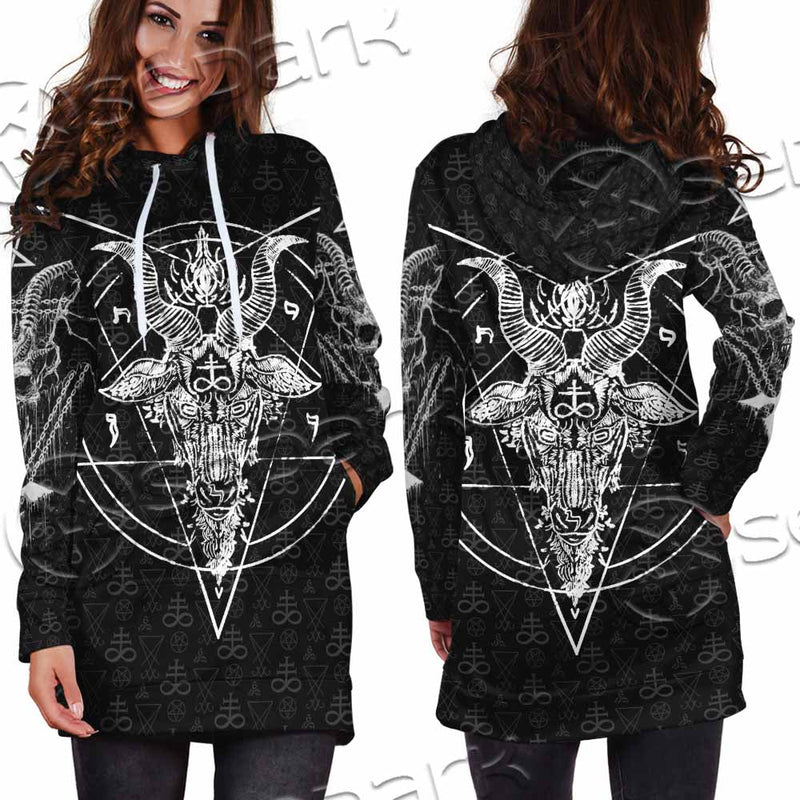 Sigil of Baphomet AIO-0418 Hoodie Dress