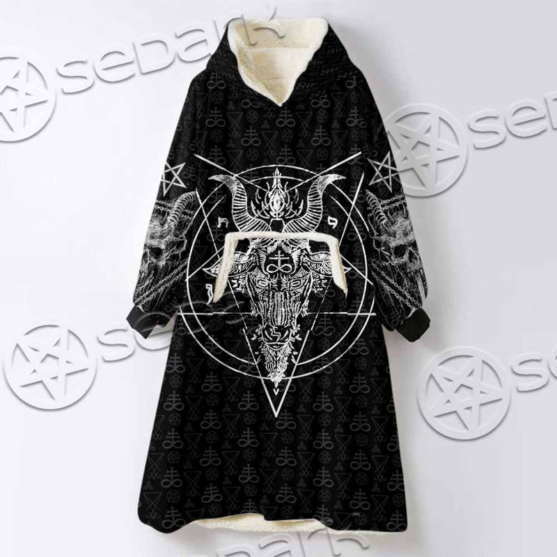 Sigil of Baphomet AIO-0418 Oversized Sherpa Blanket Hoodie