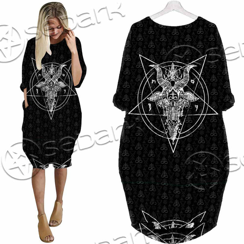 Sigil of Baphomet AIO-0418 Batwing Pocket Dress