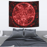 Red Blood Fire Satanic Symbol SED-0483 Tapestry