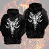 Satanic Goat Head SED-238A Hoodie & Zip Hoodie Raglan