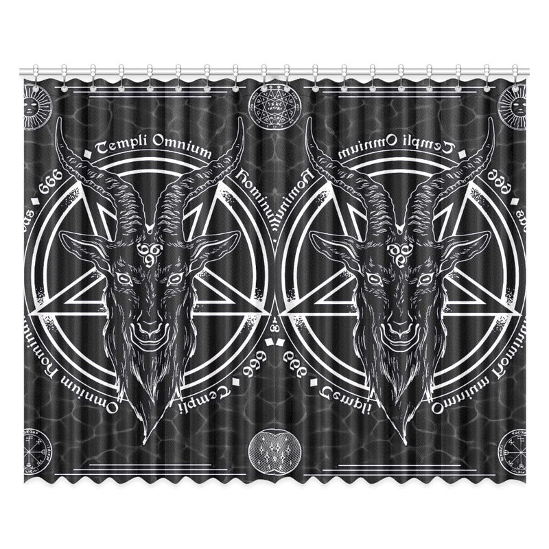 Satanic Window Curtain 52"x84" (Two Piece)