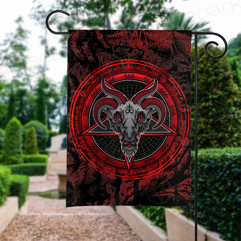 Satanic 666 Red Background SED-0354 Flag