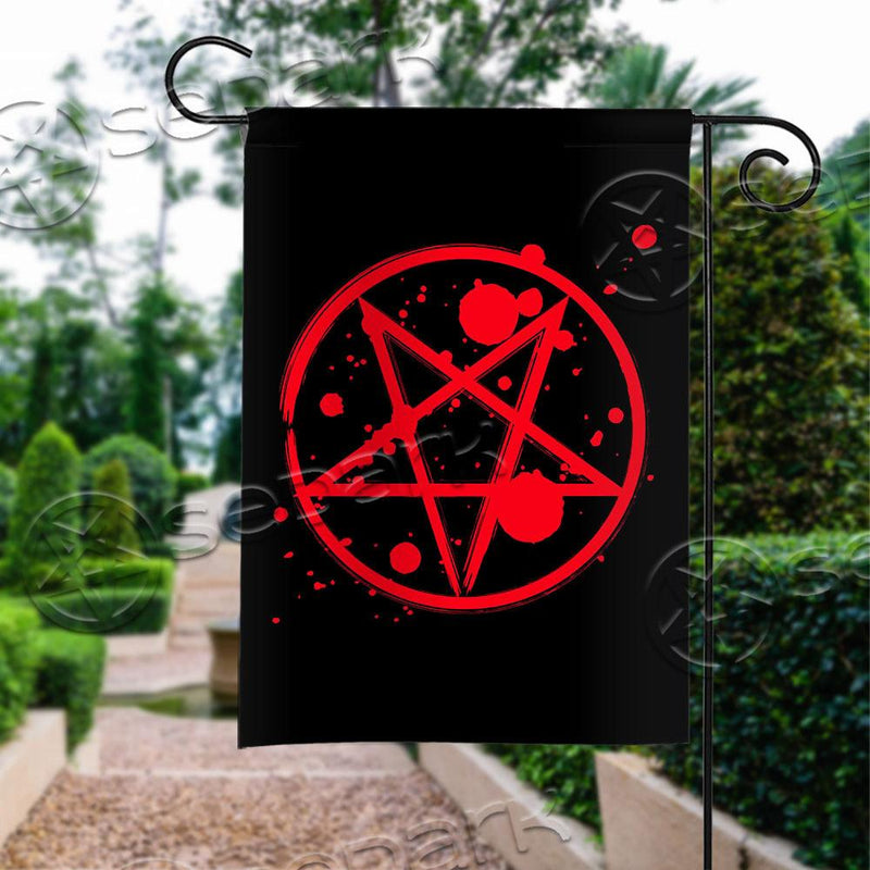 Red Pentagram Simple SED-0804 Flag