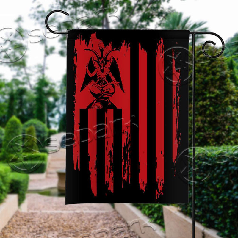 Red Baphomet SED-0807 Flag