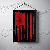 Red Sigil Of Baphomet Lilith SED-0806 Flag