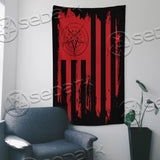 Red Sigil Of Baphomet Lilith SED-0806 Flag