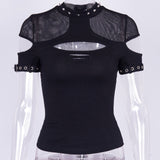 Sexy Hollow Out Mesh T-shirt