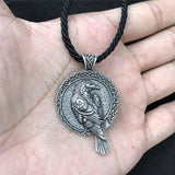 Raven Crow Amulet Viking Necklace