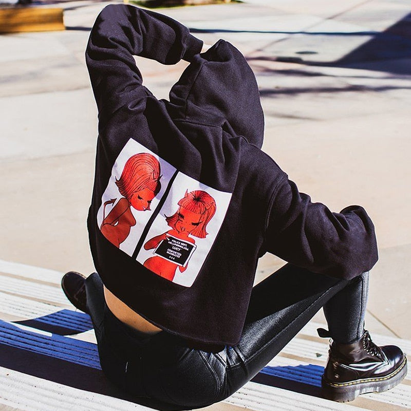 Funny Long Sleeve Hoodie Printed