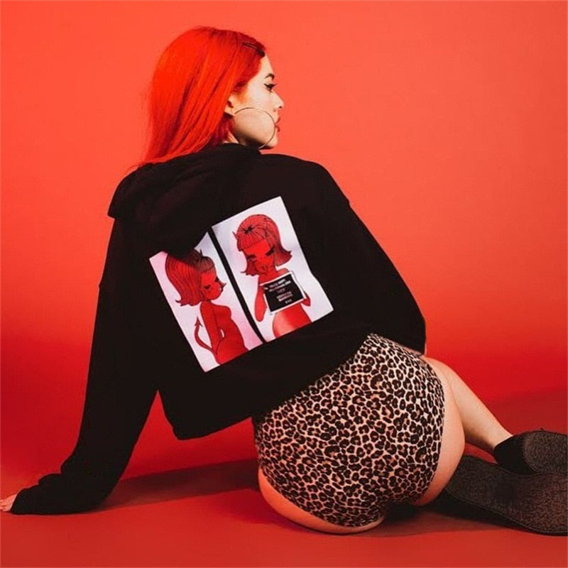 Funny Long Sleeve Hoodie Printed