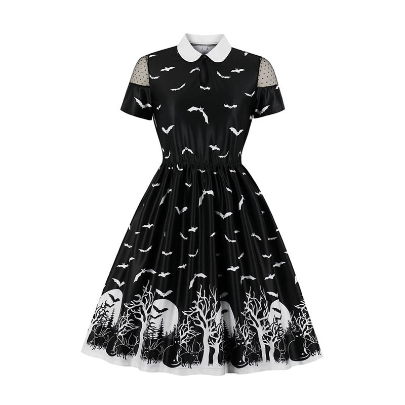 Gothic Party Mesh Patchwork Dress