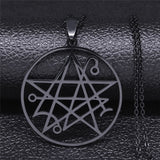 Stainless Steel Necklace Satanic Pendant Cthulhu