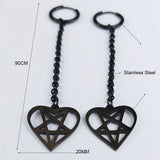 Gothic Heart Pentagram Witchcraft Earring