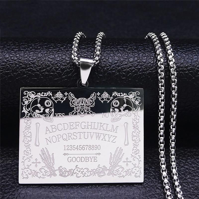 Witchcraft Ouija Board Stainless Steel Necklace