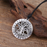 Tree Of Life Necklace Pentagram Pendant Viking