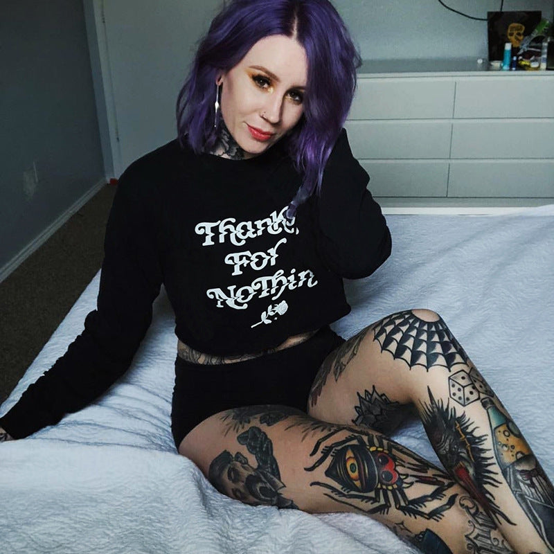 Crop Top Sweatshirt Hoodies