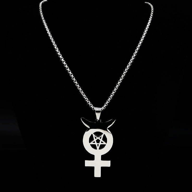 Inverted Mercury Pentagram Necklace