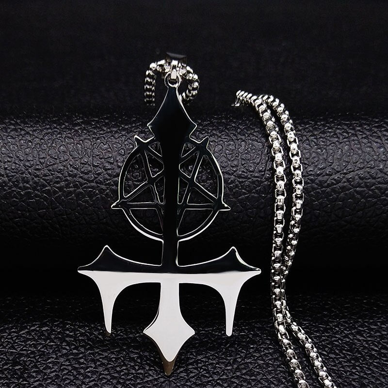 Satan Fork Stainless Steel Chain Necklace
