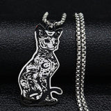 Sphynx Cat Stainless Steel Necklace Pendant