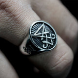 Sigil of Lucifer Ring Gothic