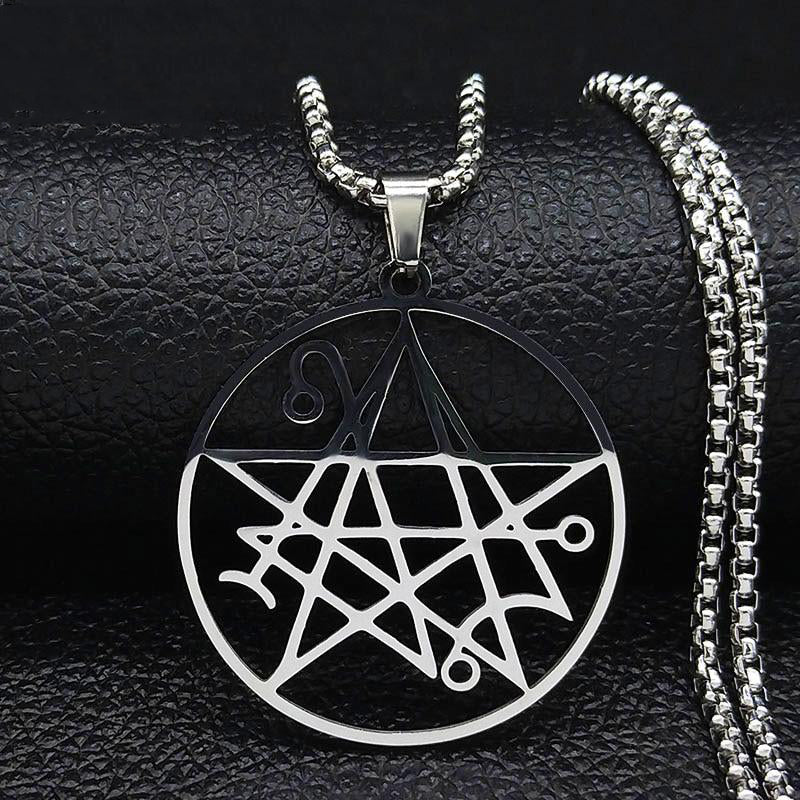 Stainless Steel Necklace Satanic Pendant Cthulhu
