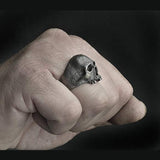 Novel Fashion Men Ring Evil Skeleton Skull Jewelry Stainless Steel Punk Rock Skeleton Ring For Male Accessories