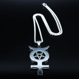 Inverted Mercury Pentagram Necklace
