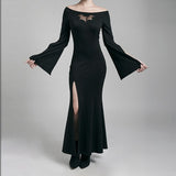 Sexy Dress Women Bat Hollow Out