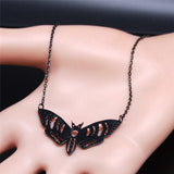 Gothic Moth Necklace Pendant