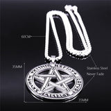 Rune Alphabet Pentacle Pentagram Viking Necklaces