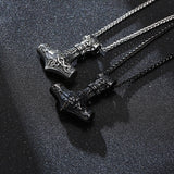 Vintage Retro Viking Necklaces Thor Mjolnir Hammer