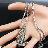 Sphynx Cat Stainless Steel Necklace Pendant