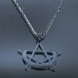 Gothic Moon and Pentagram Witchcraft Necklaces Pendants