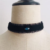 Gothic Eyes Lace Choker