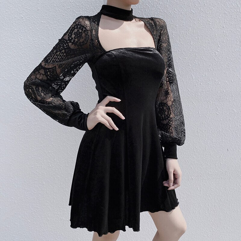 Sexy Long Sleeve Vintage Dress