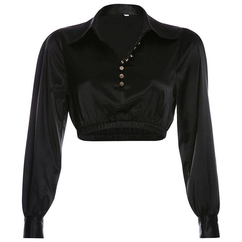 Sexy Long-Sleeve Lapel Shirt