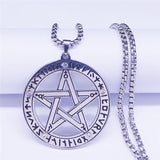 Rune Alphabet Pentacle Pentagram Viking Necklaces