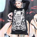 Gothic Grunge Print Hoodie