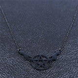 Witchcraft Pentagram Hands Stainless Steel Necklace