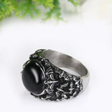 Retro Vintage Gothic Black Stainless Steel Rings - A2255800851401430