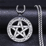 Rune Alphabet Pentacle Pentagram Viking Necklaces