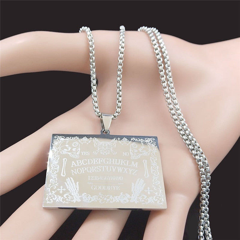 Witchcraft Ouija Board Stainless Steel Necklace