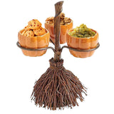 Halloween Pumpkin Snack Bowl Stand, Broomstick Snack, Bowls Halloween Table Decoration