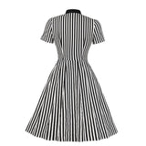 Vintage Stripe Midi Dress