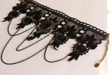 Gothic Chokers Crystal Black Lace