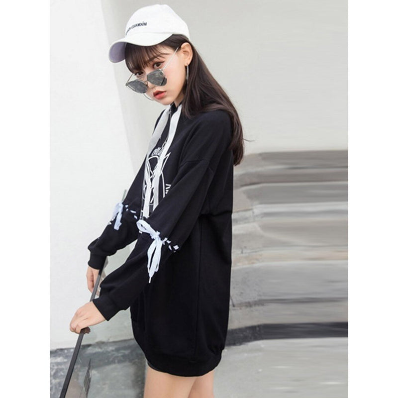 Punk Cartoon Print Plus Size Hoodie