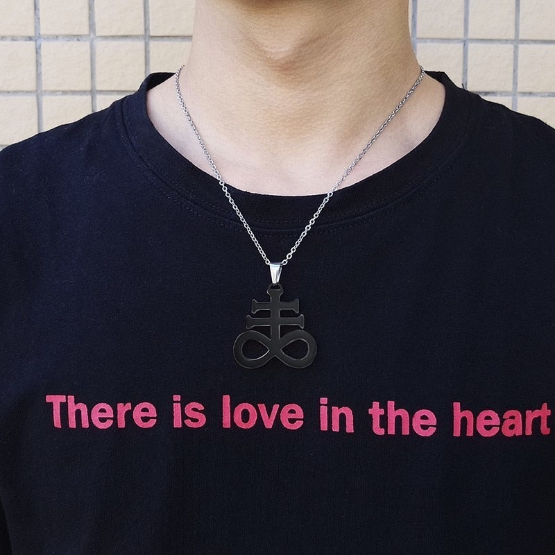 Sulfur Leviathan Cross Sulphur Pendant Necklace