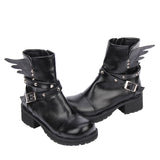 Punk Leather Wings Boots